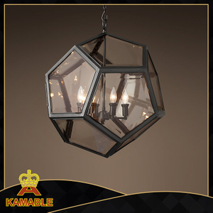 Декоративные подвесные светильники в форме фонаря со стальным каркасом (KM0202P-4)