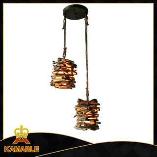 Rattan decorative indoor wood pendant lighting (KAD - 1219 - 2)