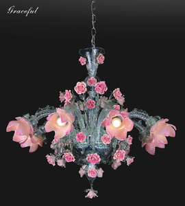 Lámpara de cristal colgante de Murano de la flor pendiente (81124-8)