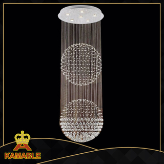 Современная люстра с двойным шаром, хрустальный потолочный светильник (6834-6 DOUBLE BALL)