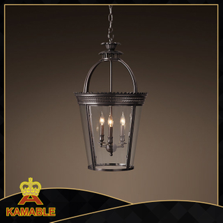 Характерный декоративный подвесной светильник отеля с отделкой из никеля (KM0113P-3)