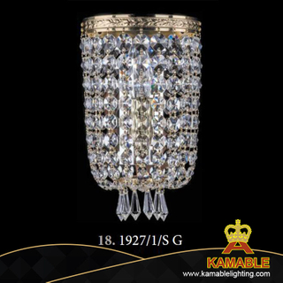 Горячая продажа современного домашнего отеля Crystal Wall Lamp (1927/1S G)