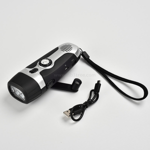 3LED Handcrank Flashlight with Radio