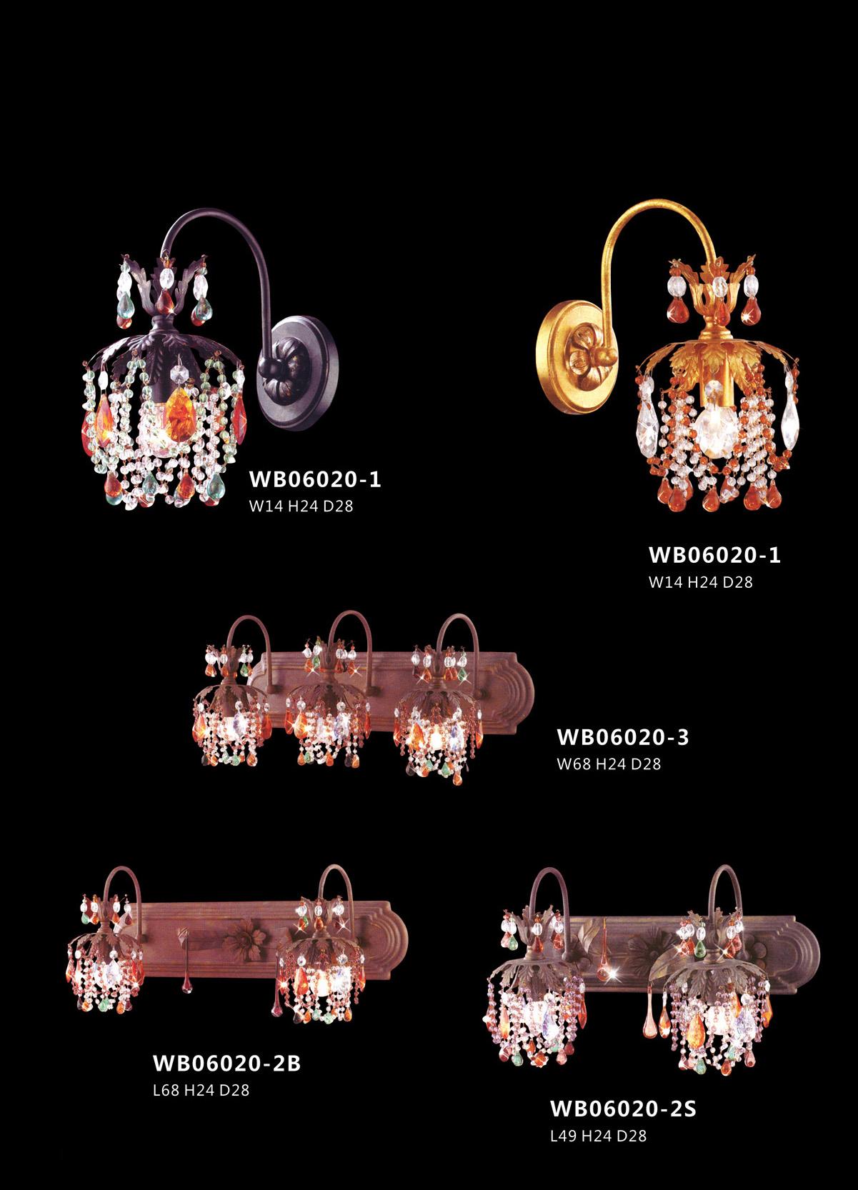 Подвесной светильник из красного кристалла с декоративной длинной латунью (WD06020-49)