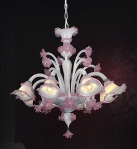 Lámpara de cristal de Murano de la flor pendiente (81110-8)
