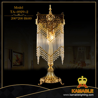 Прикроватная тумбочка отеля Degsign Antique Brass Crystal Table Lamp (FT-0612-2)