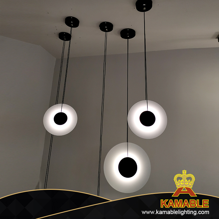 Новая конструкция офиса декоративная современный простой проект освещения светодиодный акриловый подвесной светильник (KHP811)