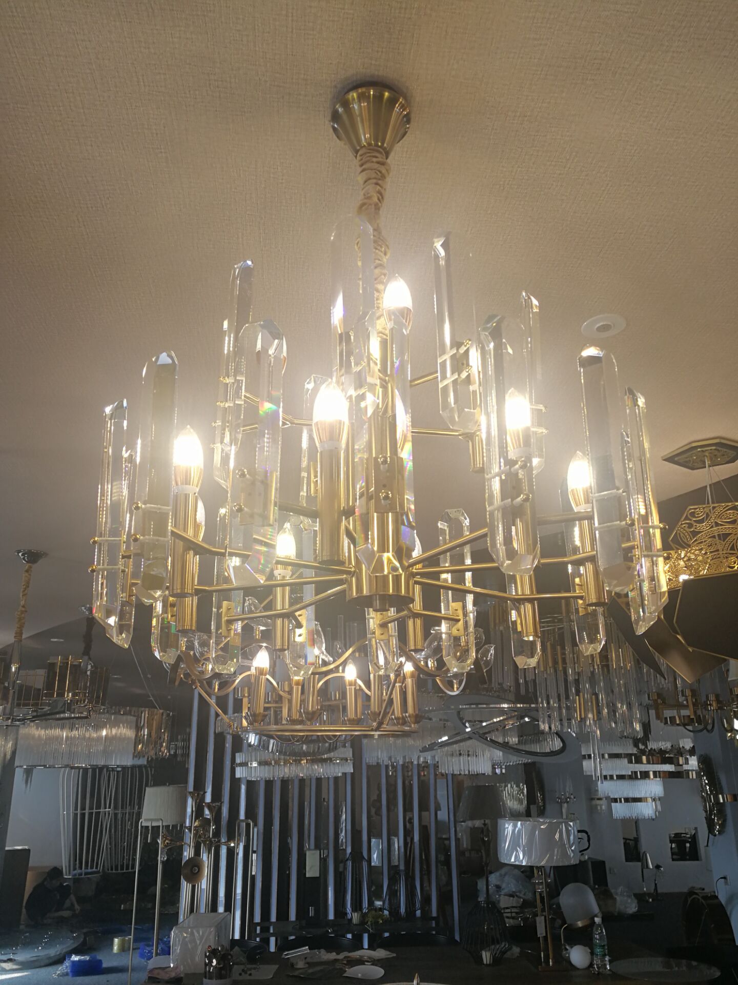 Роскошный декоративный хрустальный подвесной светильник (KAP17-021)