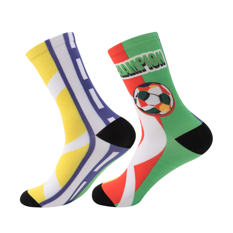 Colorful Cartoon Printing Logo Sports Crew Socks