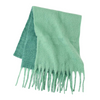 Soft Fuzzy Gradient Red Fringed Scarf - Warm Winter Scarf for Women & Men