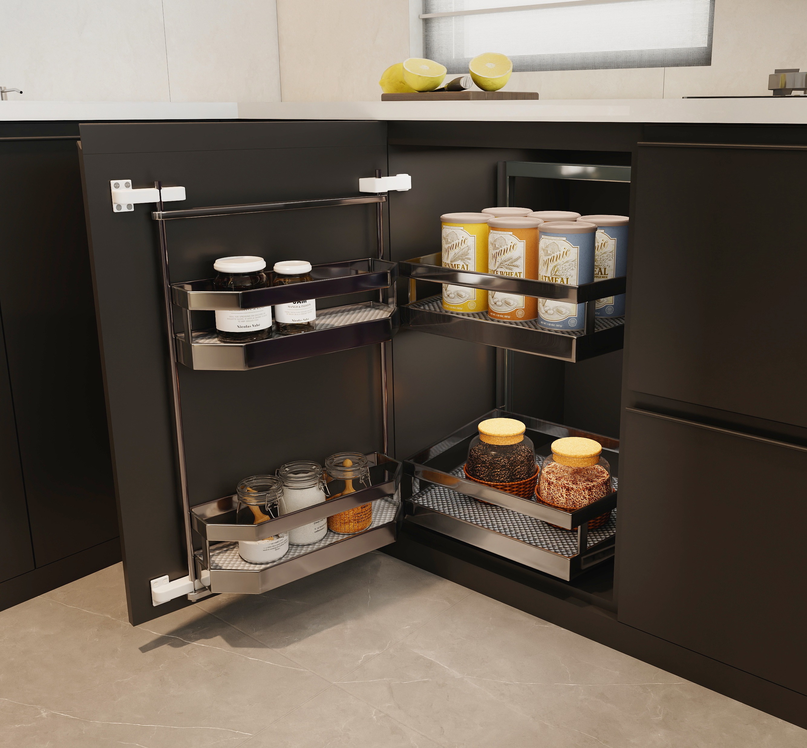 Luxury Style Customized Kitchen Decoration Popular Cabinet Design