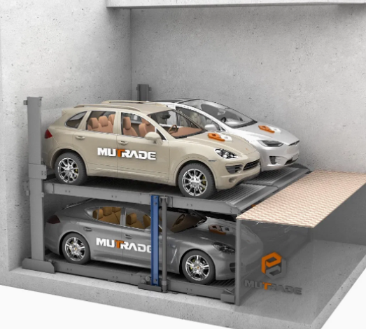 Hot Sale Two Post Underground Pit Car Parking Lift