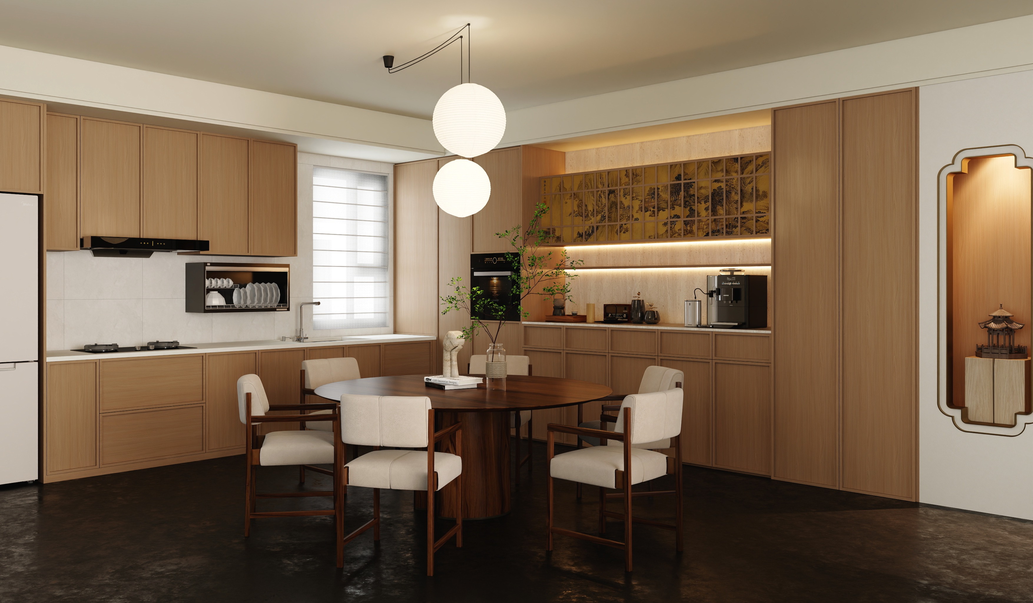 Fashion Style Wooden Home Furniture Color Design Complete Kitchen Cabinet