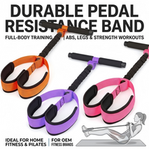 Pedal Resistance Band with Handle for Full Body Workout | Multifunctional Fitness Tube Trainer Supplier