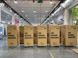 Máquinas expendedoras terminadas y listas para su envío