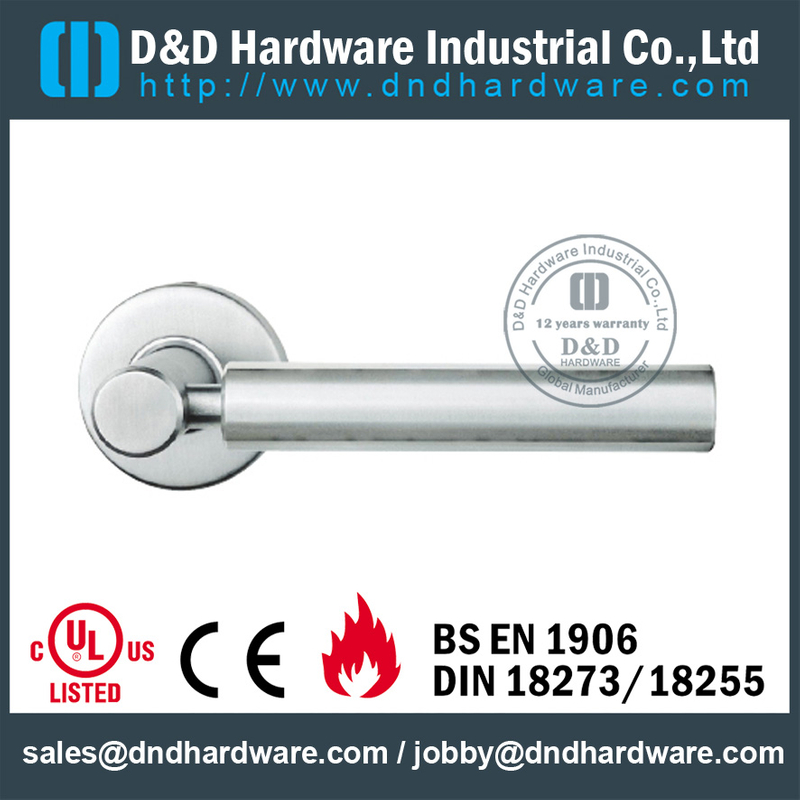 Manija de puerta redonda moderna de acero inoxidable para puerta de entrada - DDSH207