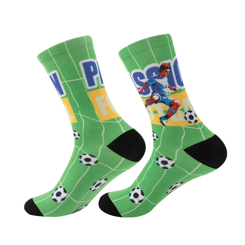 Colorful Cartoon Printing Logo Sports Crew Socks