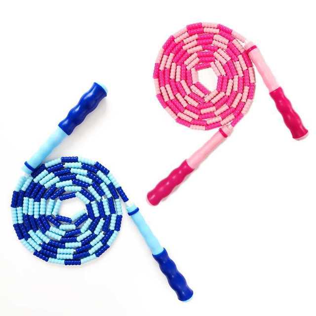 2021 Newest Green Hard Bead Jump Rope Cardio Long Handles Weighted Beaded Skipping Jump Rope