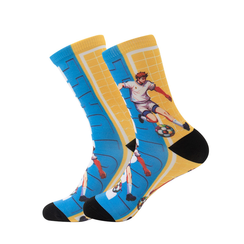 Colorful Cartoon Printing Logo Sports Crew Socks
