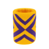 Purple & Yellow X-Pattern Sports Wristband for Athletic Support