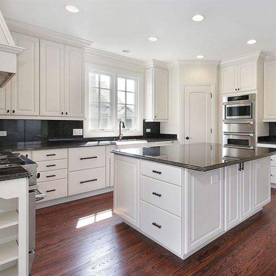 PVC Thermofoil Shaker Style MDF Kitchen Cabinet Door Wood
