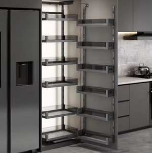 Space Saving Pantry Unit Basket Multi Tier Pull out Storage Rack
