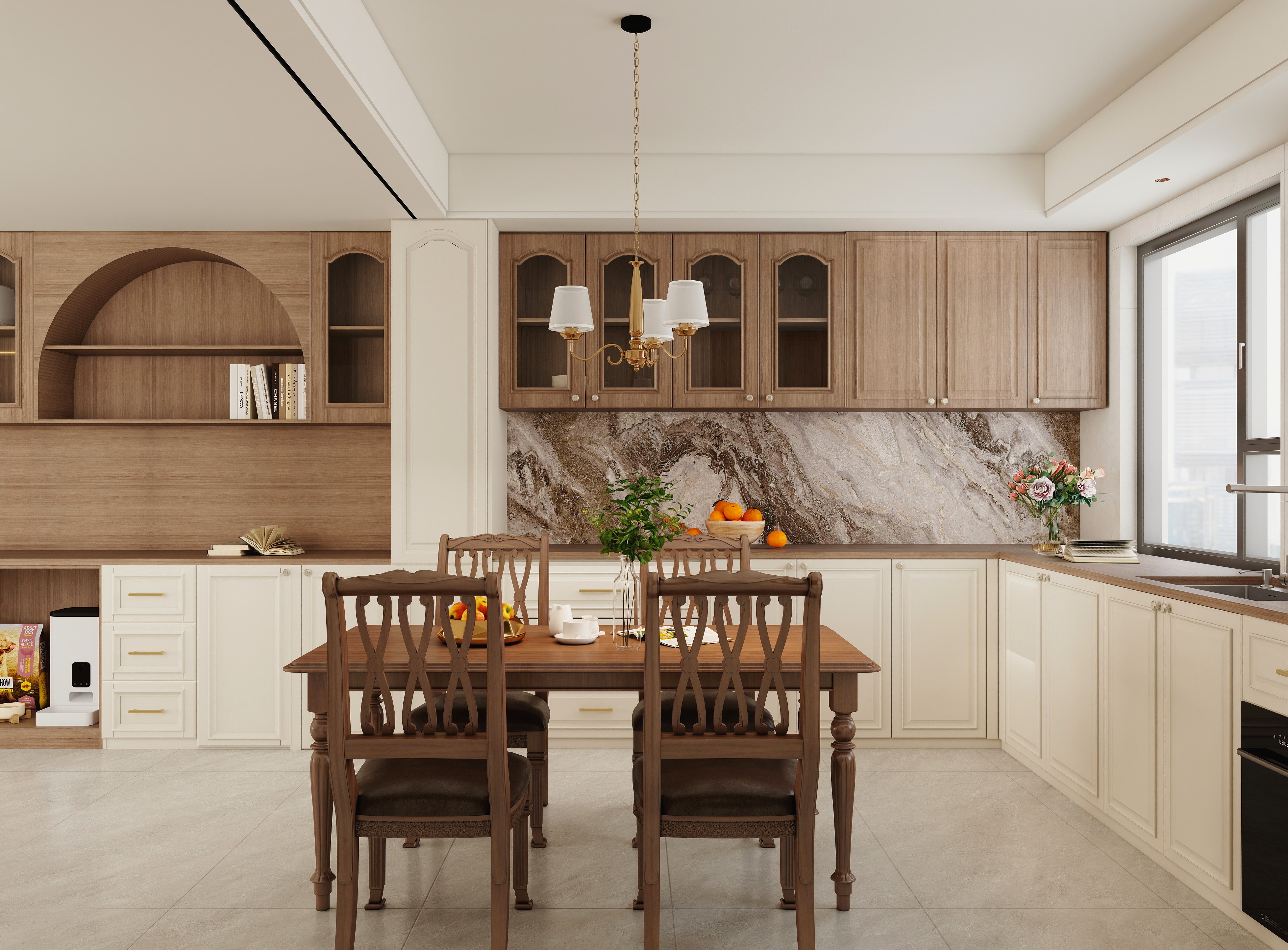 Fashion Style Wooden Home Furniture Color Design Complete Kitchen Cabinet