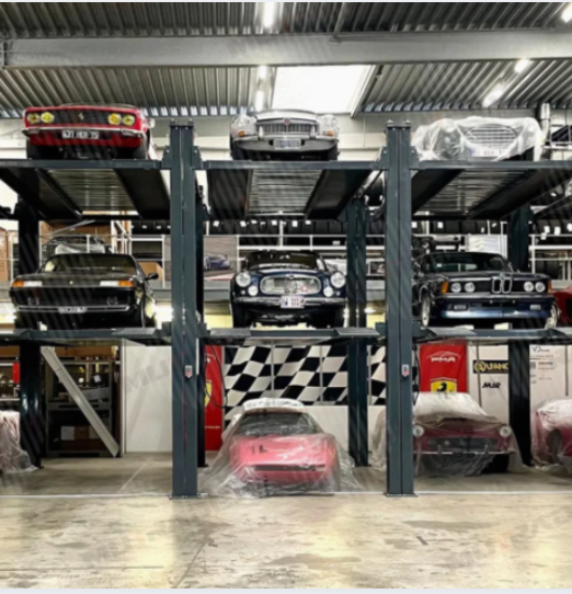 4 Post Car Parking Lift 6 Cars Storage Triple Car Stacker