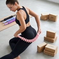 Bendable Muscle Strength Trainer Roller Stick | Flexible Deep Tissue Massage Roller for Athletes & Yoga Recovery
