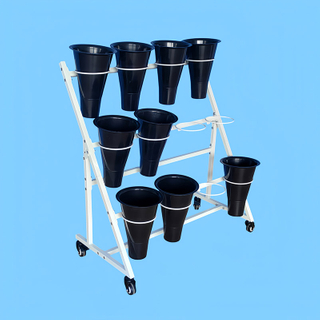 K/D Small Packed 12 buckets Holder Mobile Flower Display Rack