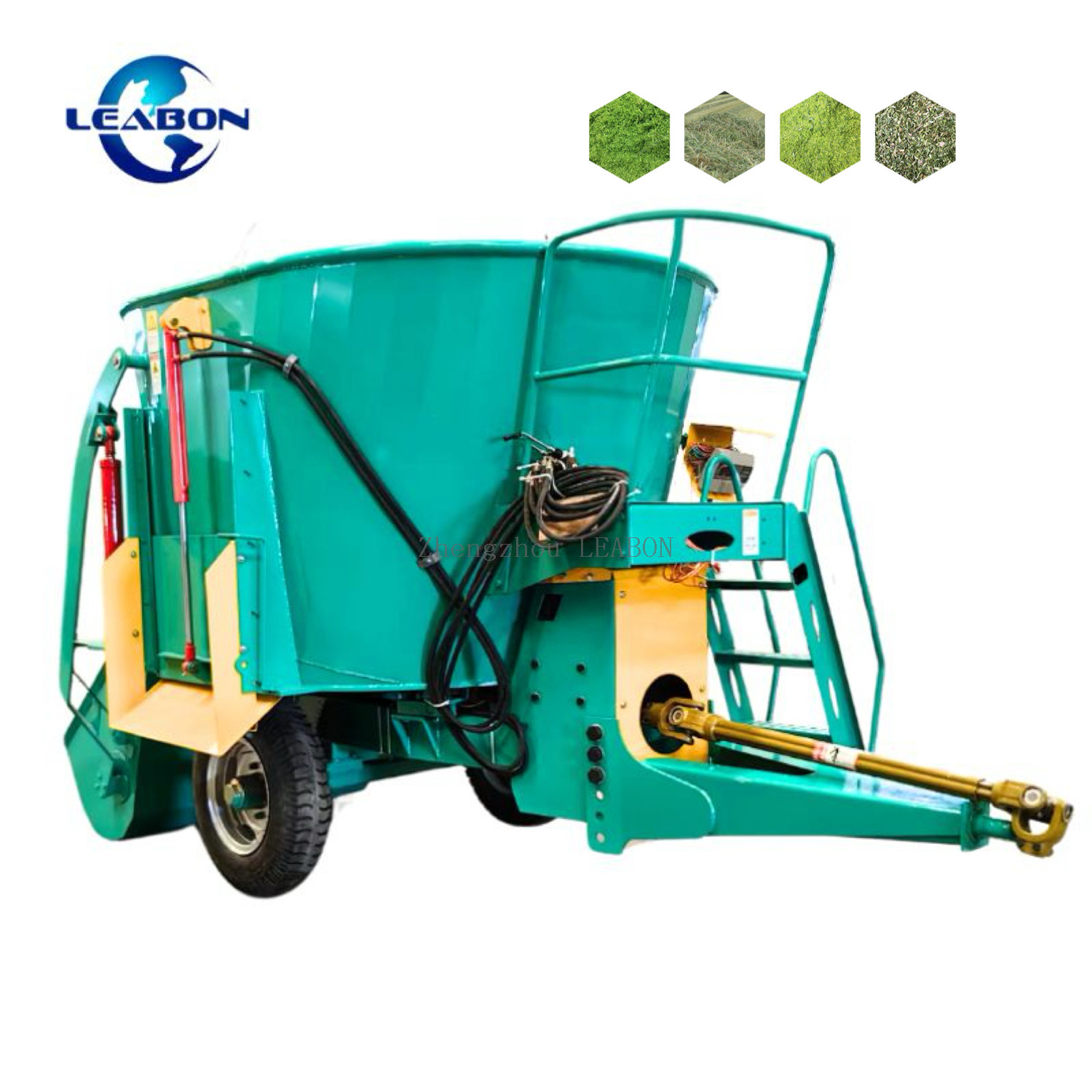 3CBM 5CBM 10CBM 12CBM PTO Type Vertical TMR Feed Mixer with Feeding Hopper for Cow Camel Silage Feed