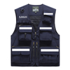 Multi-Pocket Breathable Mesh Tactical Fishing Hiking Safety Reflective Vest