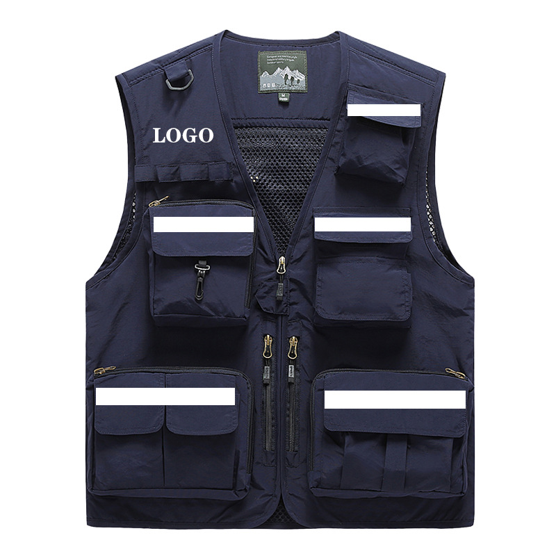Multi-Pocket Breathable Mesh Tactical Fishing Hiking Safety Reflective Vest