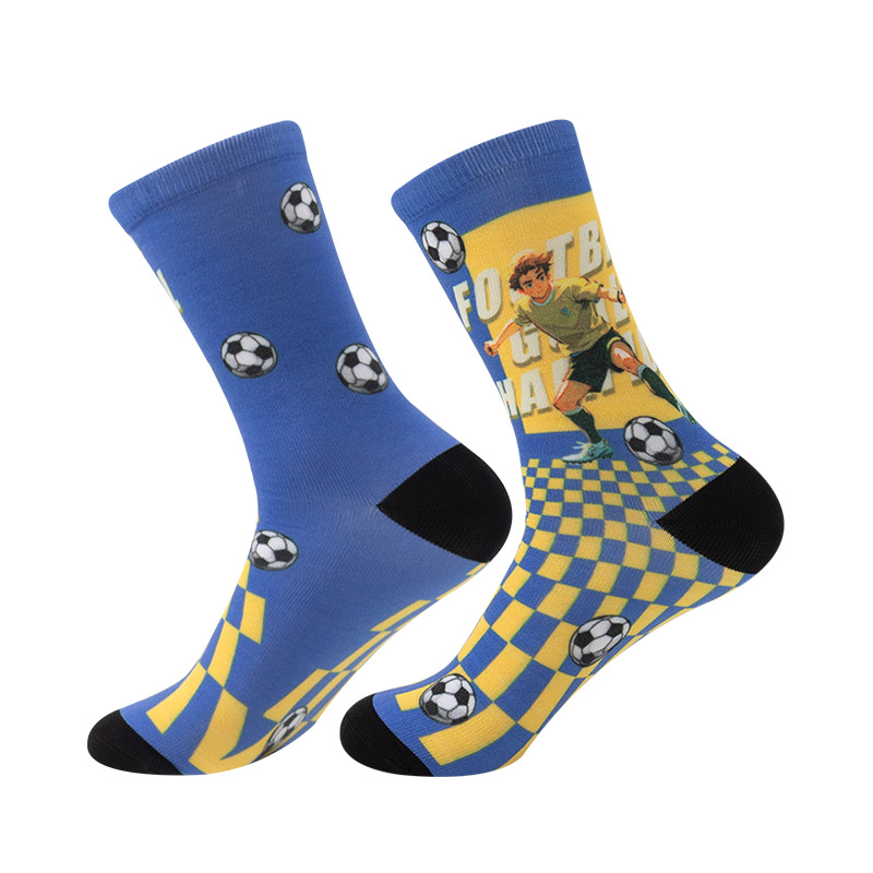 Colorful Cartoon Printing Logo Sports Crew Socks