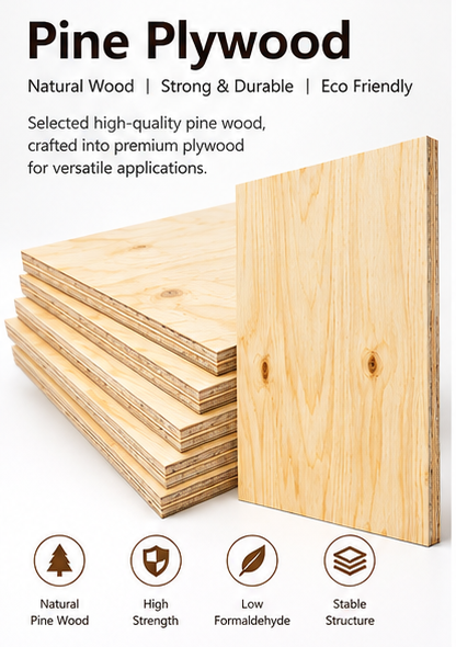 FSC Certified EUDR Compliance E1 Glue Pine Commercial Plywood