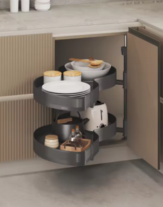 Kitchen Cabinet Swing Tray Corner Shelf Magic Corner Double Layers