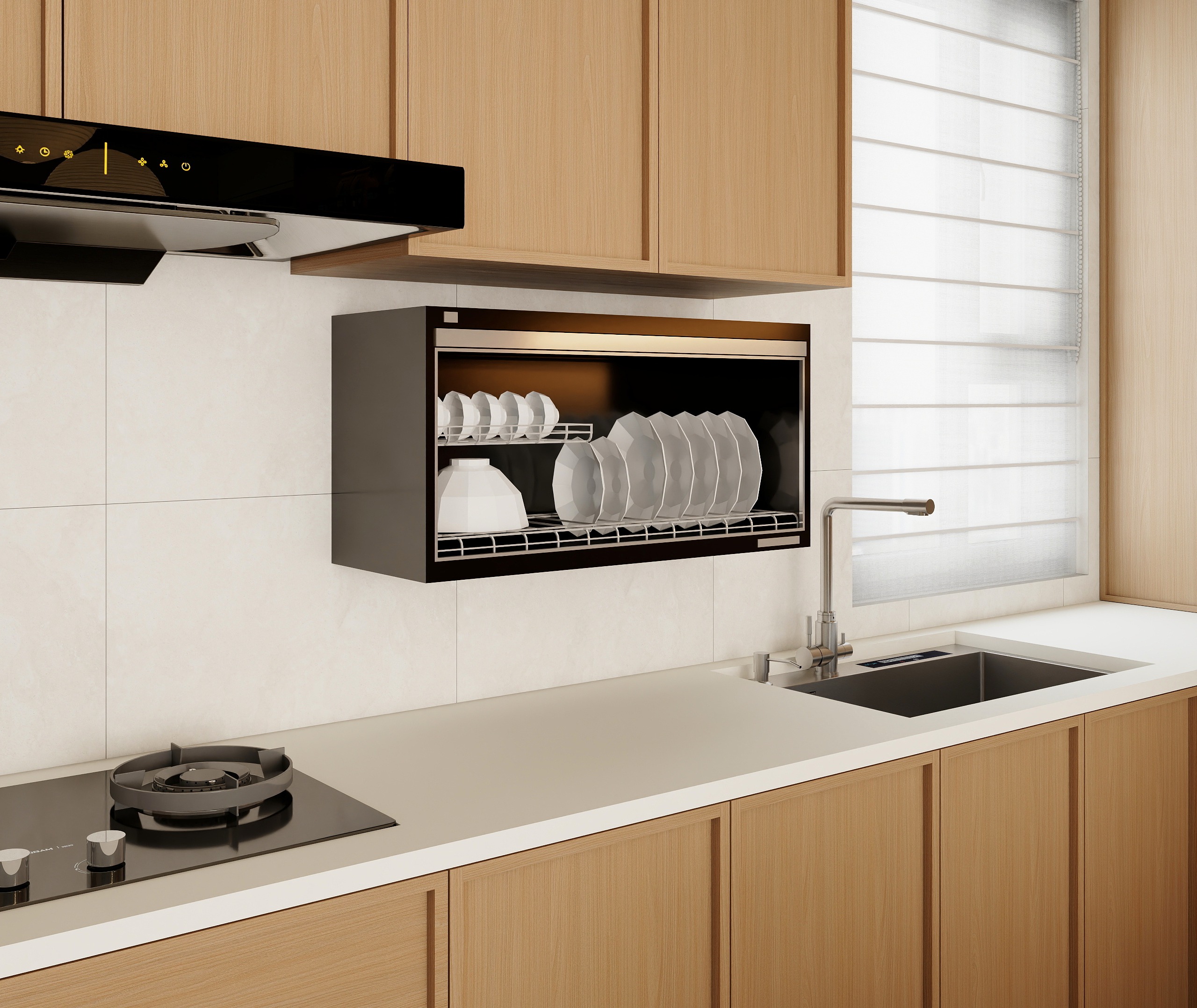 Song-Style Aesthetics Chinese Traditional Kitchen Whole Design and Decoration