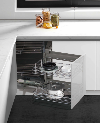 Magic Corner Pull out Swing Basket for Kitchen Corner Cabinet