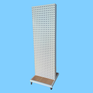 shopping mall furniture mobie square hole board metal wood display rack
