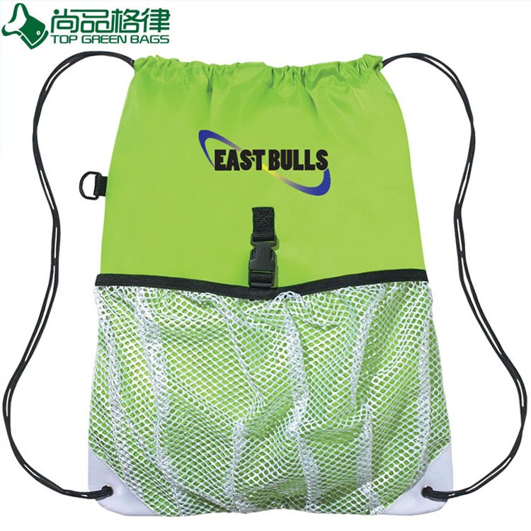 Drawstring Bag Backpack Mesh Sports Bag (TP-dB090)