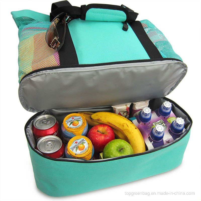 insulated beach tote cooler bag