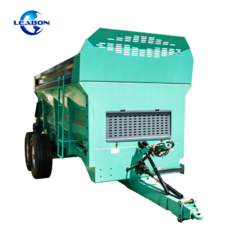 Vertical Auger Muck Spreader Cow Dung Compost Spreader Tractor Towed Manure Spreader