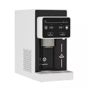 Dispensador de agua y hielo de pepitas de 50kg/24h, máquina de hielo para encimera de limpieza automática