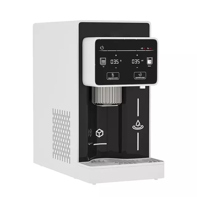 Dispensador de agua y hielo de pepitas de 50kg/24h, máquina de hielo para encimera de limpieza automática