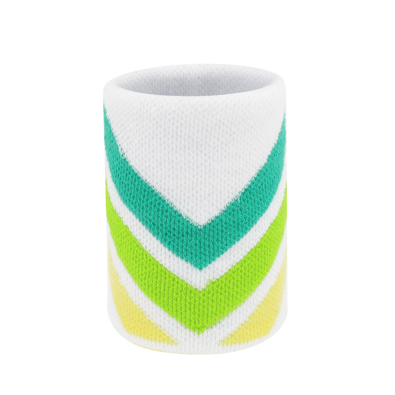 Purple & Yellow X-Pattern Sports Wristband for Athletic Support