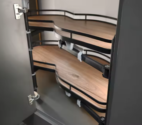 Kitchen Cabinet Swing Tray Corner Shelf Magic Corner Double Layers