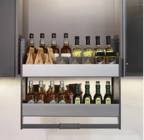 Modern Kitchen Storage Accessories Steel Pull Down Basket