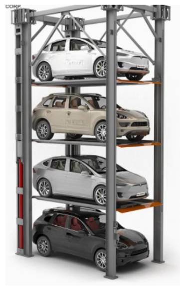 4 Post Car Stacker Hydraulic Car Garage Storage Parking System with CE