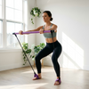 Portable 2-Section Pilates Bar Kit with Resistance Bands - Detachable Home Gym Workout Stick for Full Body Toning, Yoga, and Strength Training