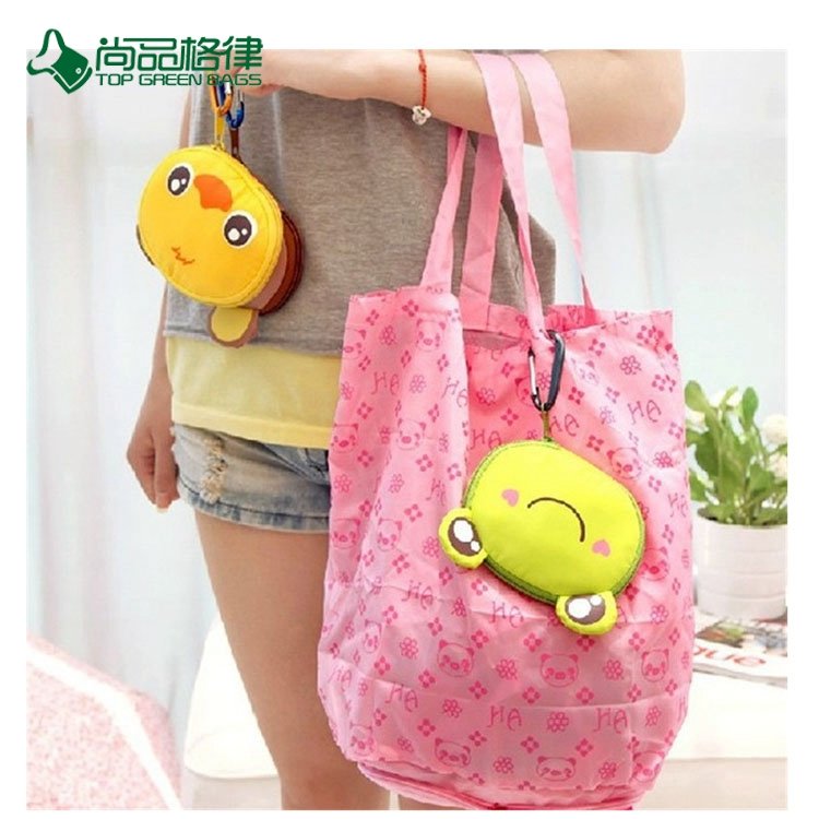 ODM/Wholesale Newest Design 210d Polyester Custom Cartoon Animal Recycle Folding Shopping Bag